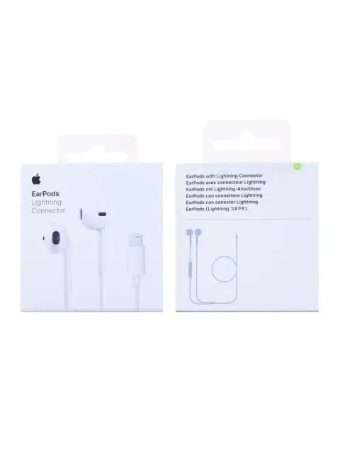 Écouteurs EarPods Apple original connecteur Lightning - Blanc - Français