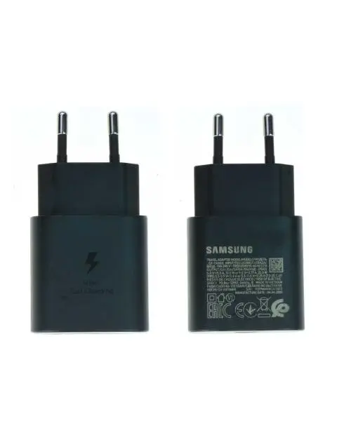 Samsung USB-C Chargeur Rapide 25W + USB-C Câble EP-TA800 Blanc