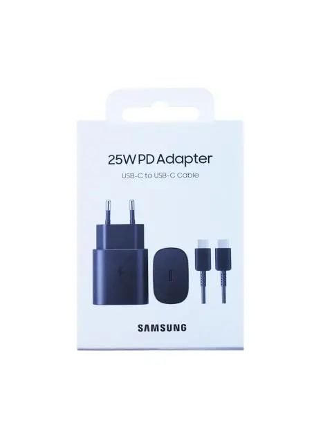 Cable USB-C + Chargeur Secteur Noir pour Samsung Galaxy S10 / S10+ / S10e -  Cable Type USB